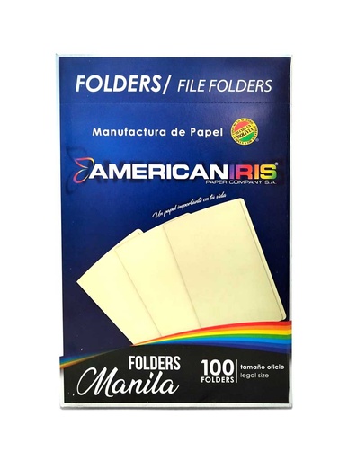 Folder Amarillo American Iris OFICIO 100PCS