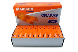 Caja de Grapas de Cobre MADISON Nº 24/6 - Librería IRBE Bolivia