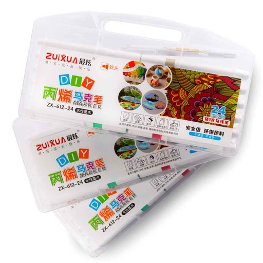 Marcador acrilico DIY Zuixua 24 colores