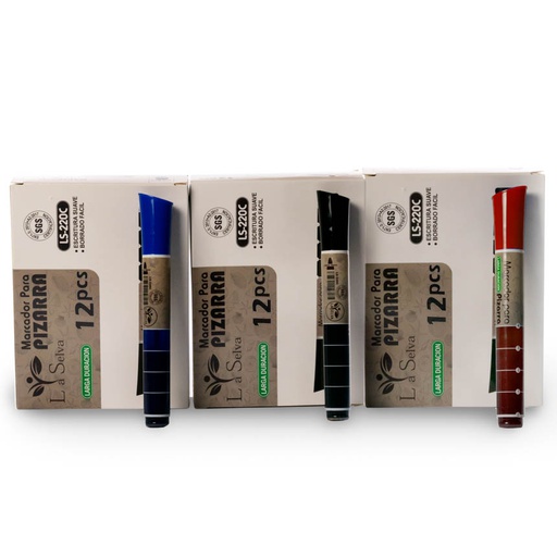 Marcador para pizarra LARGA DURACION La Selva de 12pcs