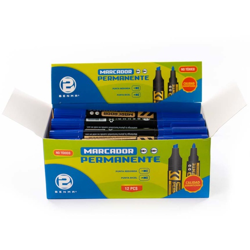 Marcador Permanente Benma Doble Punta PAQUETE 12u