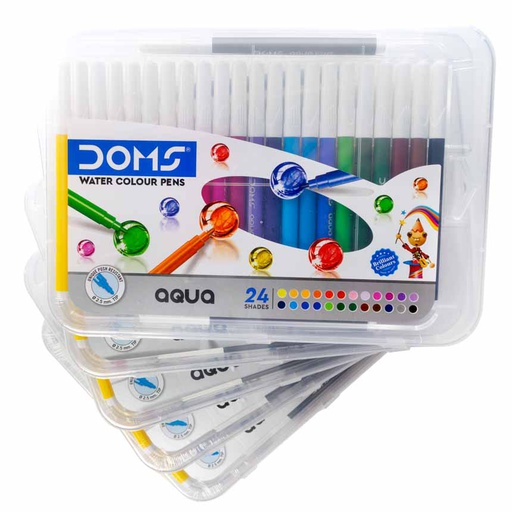 Marcador de agua estuche rigido DOMS 24 colores
