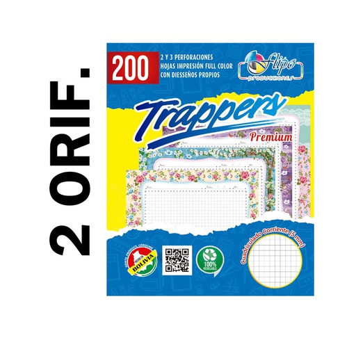 Hojas traper FLIPO FULL COLOR PREMIUM 200h